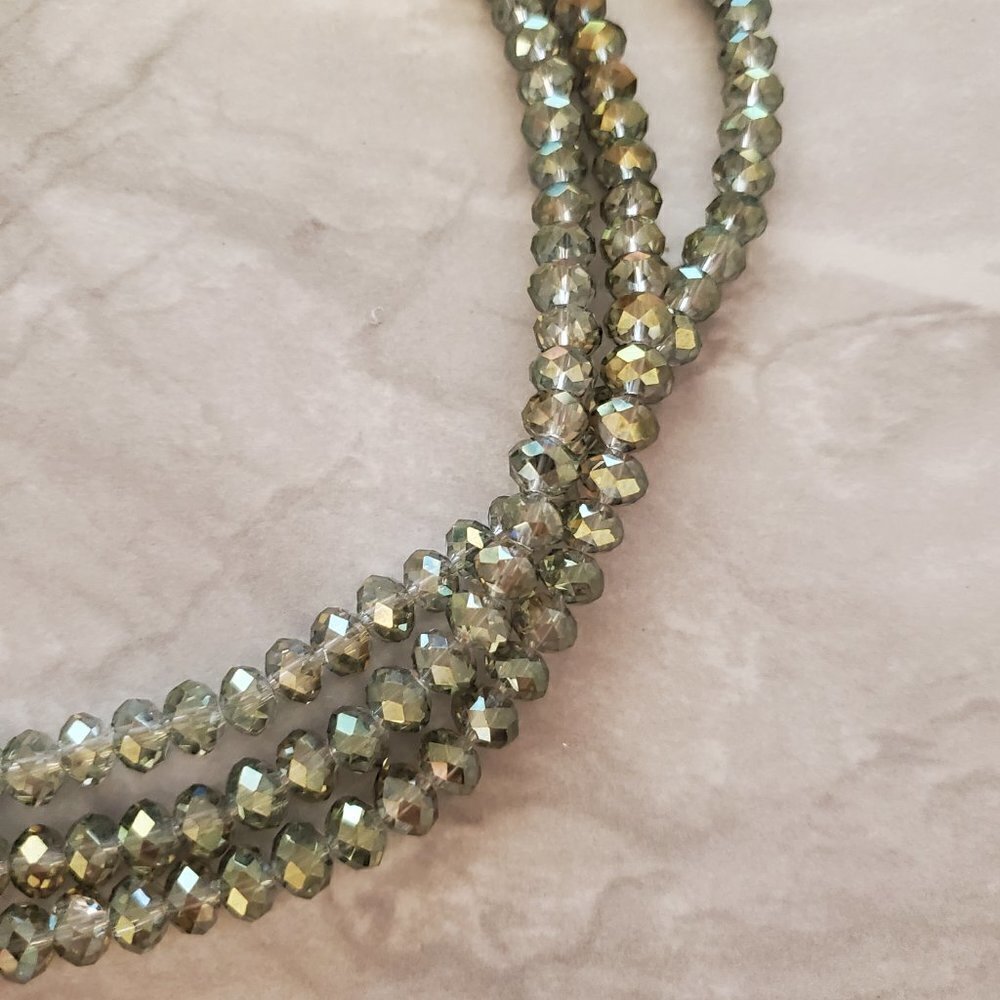 ✨ NEW Ali and Bird Beads Beaded Multi Strand Stone Toggle Pendant Necklace ✨ - Picture 4 of 13